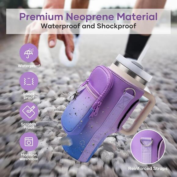 Stanley Tumbler Water Bottle Neoprene Insulated Carrier Bag - Picture 4 of 11